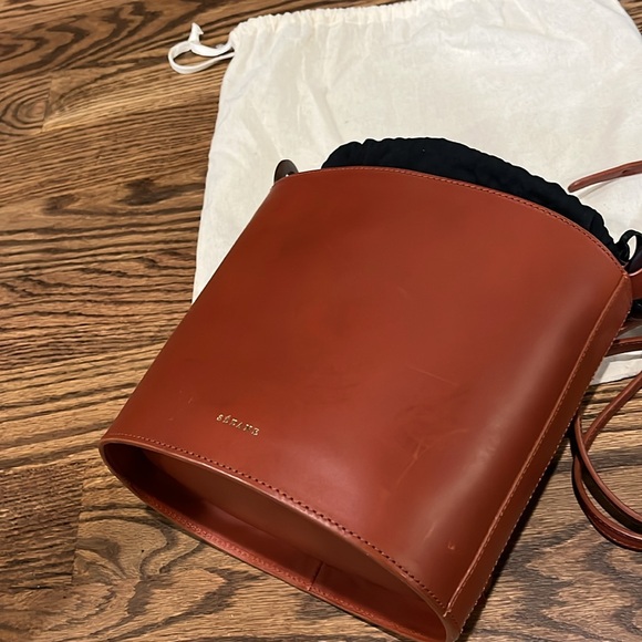 Sezane Brown Shoulder Bag with Braided Handle - Picture 9 of 9